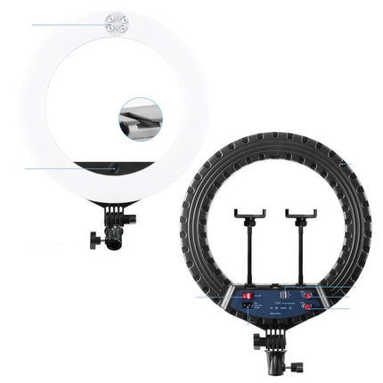 35cm LED Ring Light Kit with Adjustable Tripod, Remote Control, 3000–6000K Bi-Color Studio Lighting