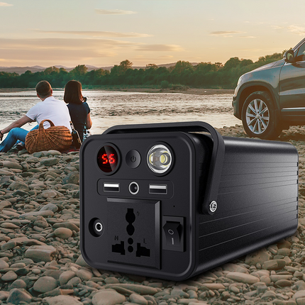 Rechargeable Portable Power Station with USB Charging and LED Emergency Light