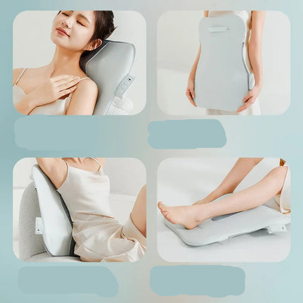 Portable Rechargeable Full Back Massage Backrest Cushion with Heat Function