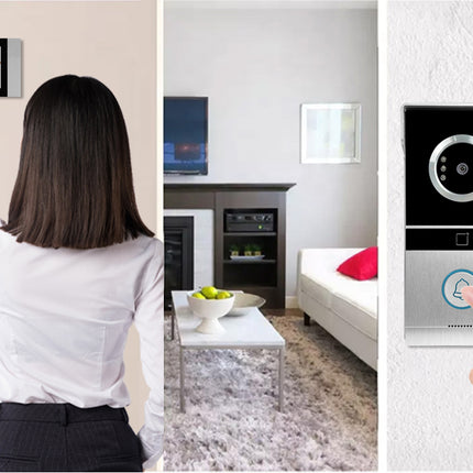 Smart Wired Video Doorbell Intercom with 7 Inch IPS Touch Screen, HD Camera & Motion Detection
