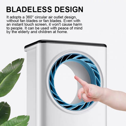 Portable 80W Air Cooler Tower Fan with 4L Water Tank, 360° Rotation & Sleep Mode