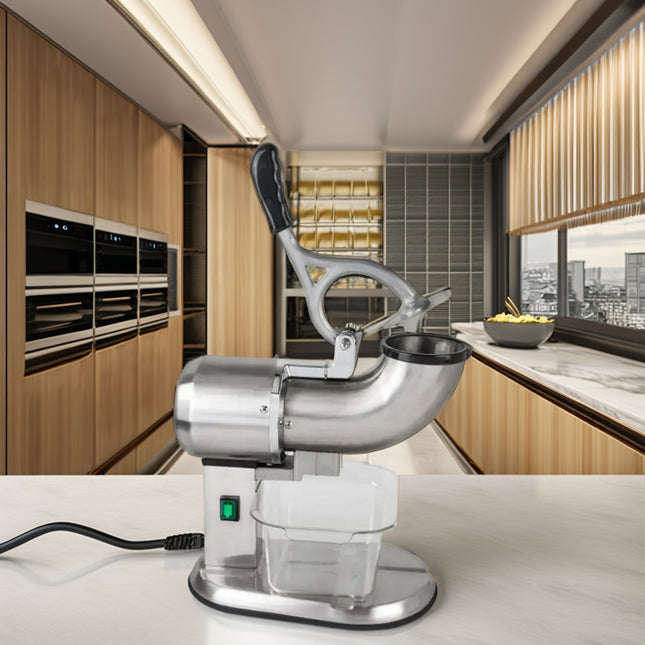 Commercial Electric Ice Shaver 300W High Speed 1500RPM Countertop Ice Crushing Machine