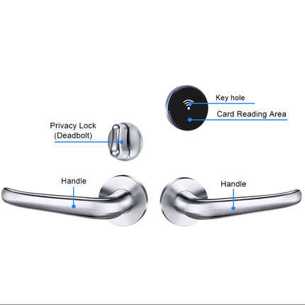 Heavy Duty Stainless Steel Door Lock Set for Hotels, 25-100mm Door Thickness