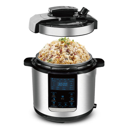 6L Multifunction Electric Pressure Cooker with Digital LED Display and Programmable Timer