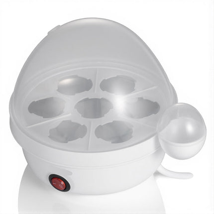 Electric Egg Cooker for 7 Eggs with Auto Shut-Off and Measuring Cup, Stainless Steel