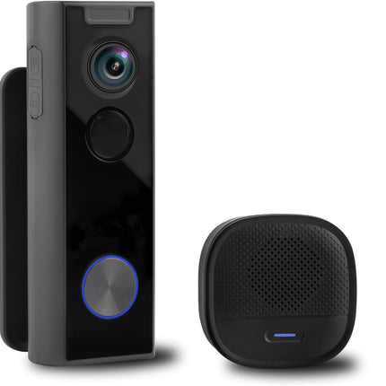 Wireless IP65 Weatherproof Video Doorbell Camera with 2-Way Audio, PIR Motion Detection & 5200mAh Battery