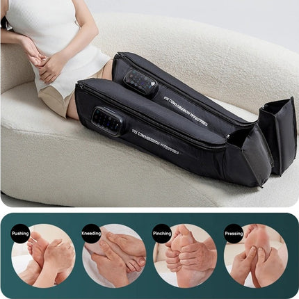 Cordless 360° Airbag Leg Massager with Smart Control Panel, Adjustable Compression & Heat Function