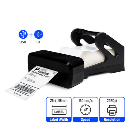 Portable Bluetooth Thermal Label Printer with USB Connectivity and 203 DPI Printing