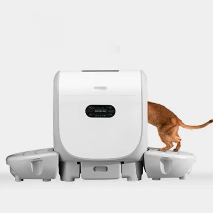 Automatic Smart Cat Litter System with Mobile App Control – Extra-Large 101L Space & Smell Reduction
