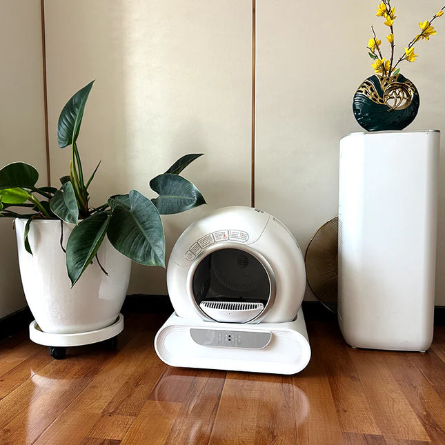 Smart Automatic Cat Litter System with Mobile App, Advanced Smell Reduction & Large Waste Drawer