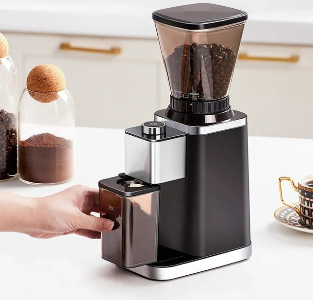 Electric Conical Burr Coffee Grinder with LED Display and 48 Grind Settings