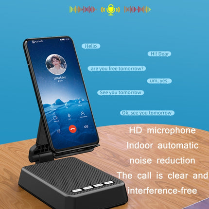 Portable Bluetooth Speaker Phone Stand with Adjustable Viewing Angle and Built-in HD Microphone