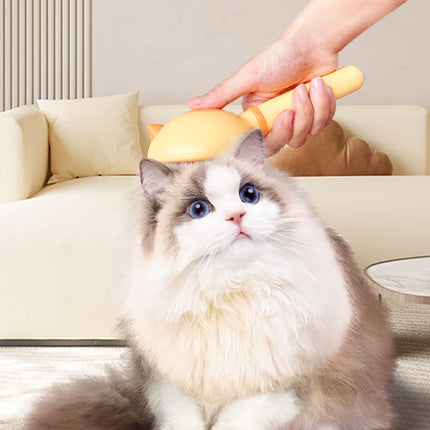 Portable Self-Cleaning Dog & Cat Shedding Brush with Comfort Grip Handle