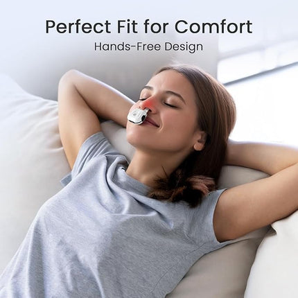 Rechargeable Red Light Nasal Device Compact Ergonomic Sinus Care Tool White