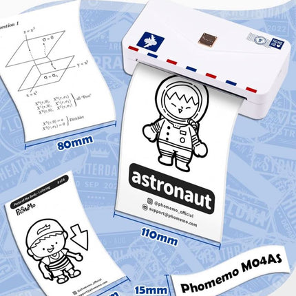 Portable Thermal Label Printer with 2200mAh Battery, 203 DPI Wireless Sticker Printing