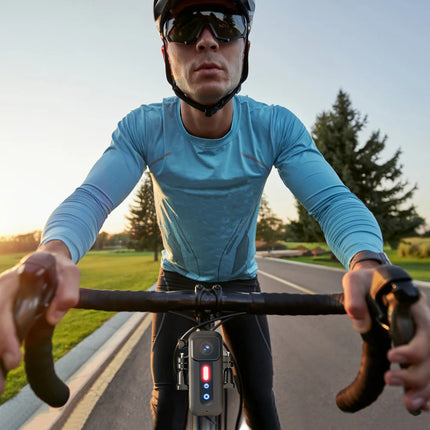 Smart Cycling Safety Camera with HD Recording & Rear Warning Light