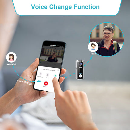 Cordless Smart Video Doorbell with HD Night Vision, PIR Motion Alerts, Cloud & Micro SD Storage