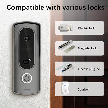 Smart 7 Inch Video Door Phone with 120° HD Camera, Motion Detection & Wall Mount Design
