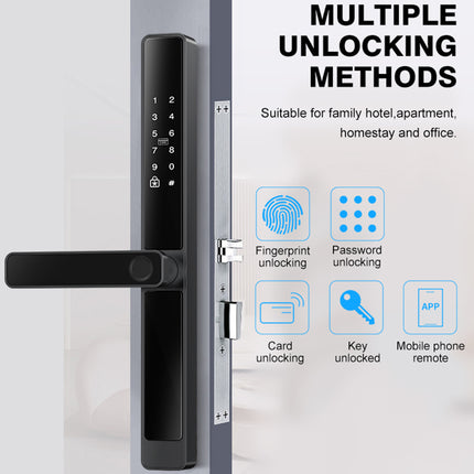 Waterproof Smart Fingerprint Door Lock with Wi-Fi App Control, Keypad, RFID Card & Key Access