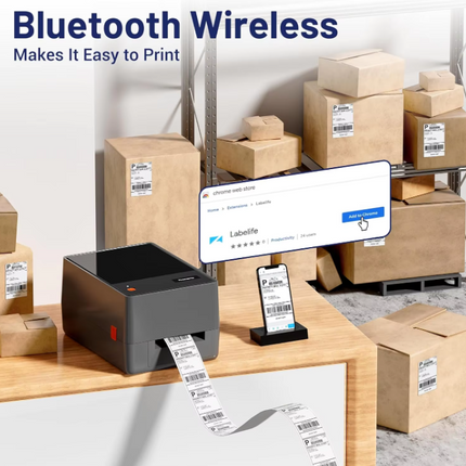 300 DPI Thermal Transfer & Direct Label Printer, 115mm Wide, USB LAN High-Speed 5 ips