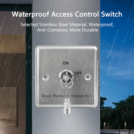 Wall Mounted Access Control Exit Release Button with Key Switch