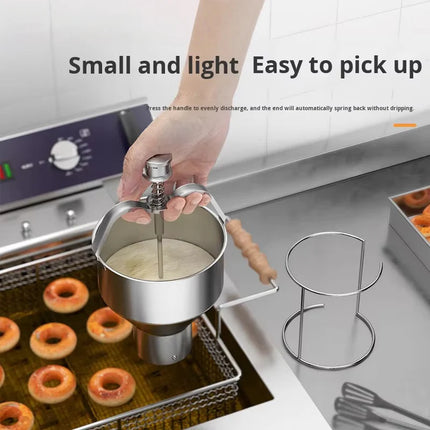 Adjustable Manual Dough & Batter Dispenser Machine – 2.4L Stainless Steel Bakery Tool