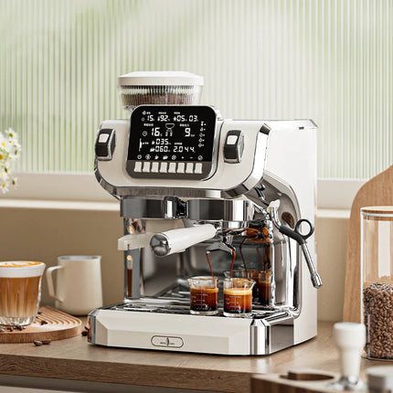 Professional Bean-to-Cup Espresso Maker with Steam Frother, 2L Water Reservoir & 15-Bar Pressure