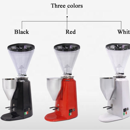 Heavy Duty 360W Coffee Grinder 64mm Flat Burr Aluminum Alloy for Home or Café Use
