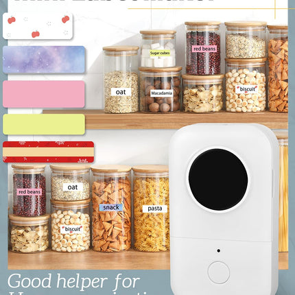 Portable Thermal Label Printer with 1200mAh Rechargeable Battery, 203 DPI Wireless Label Maker