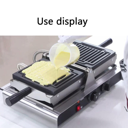 1600W Commercial Electric Waffle Fries & Potato Stick Maker, Non-Stick Plate