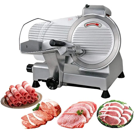 Electric Desktop Meat Slicer with 250mm Blade Adjustable Thickness Food Cutter