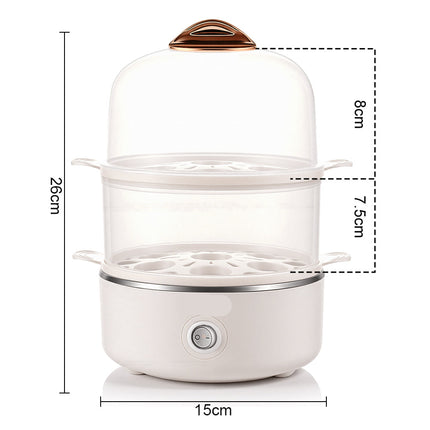 Double Layer Automatic Egg Cooker with Auto Shut-Off for Up to 18 Eggs