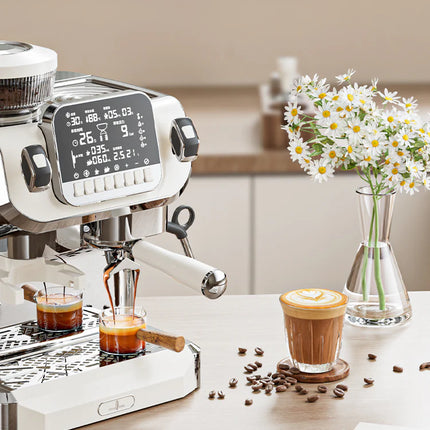 Professional Bean-to-Cup Espresso Maker with Steam Frother, 2L Water Reservoir & 15-Bar Pressure