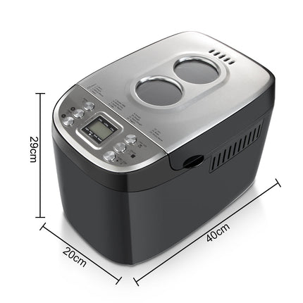 Automatic Bread Maker Machine with LCD Display, 850W, 2lb Capacity & Programmable Timer