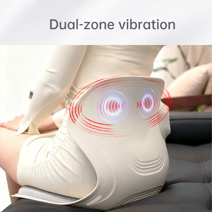 Portable Ergonomic Lumbar Support Seat Pad with Vibration Modes and Rechargeable Battery