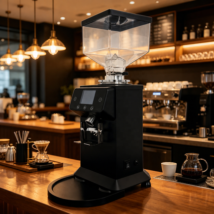 Commercial Coffee Bean Grinder with 80mm DLC Flat Burrs, 800W Motor and 1.5kg Bean Hopper
