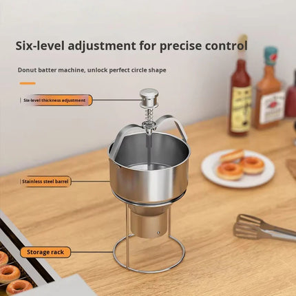 Adjustable Manual Dough & Batter Dispenser Machine – 2.4L Stainless Steel Bakery Tool