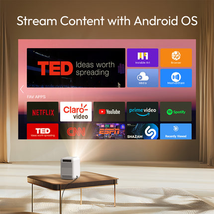Full HD 1080p LCD Smart Projector 260 ANSI with Auto Focus Android 9.0 Home Theater