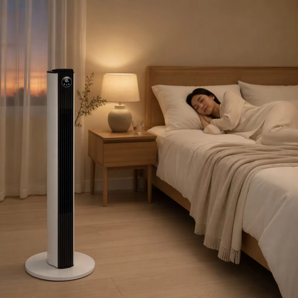 Tower Fan with Remote Control, 60W Power, 3 Speeds, 60° Oscillation & 12-Hour Timer