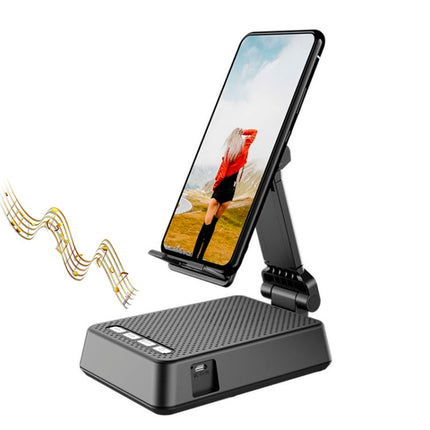 Portable Bluetooth Speaker Phone Stand with Adjustable Viewing Angle and Built-in HD Microphone