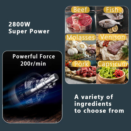 Electric Kitchen Food Grinder for Meat & Sausages – High-Efficiency Home Mincer with 2L+ Bowl