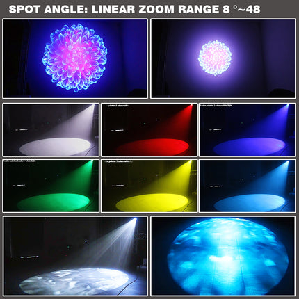 Professional IP65 350W LED Moving Head Spot Light with Rotating Patterns & DMX512 Control