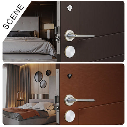 RFID Smart Door Lock with Card Access, Emergency Key & 1000 Record Memory, Brushed Nickel