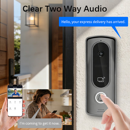 Smart 7 Inch Video Door Phone with 120° HD Camera, Motion Detection & Wall Mount Design