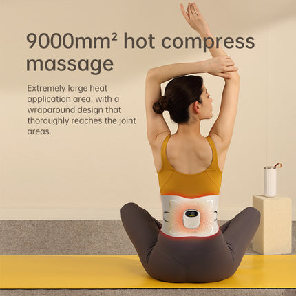Rechargeable Full Waist Massage Belt with EMS TENS and 16-Level Intensity