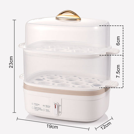 Electric Egg Boiler for 6 Eggs with Single Layer Design and Automatic Quick Cooking