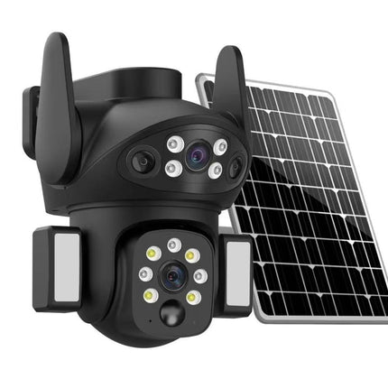 Solar 4G PTZ Security Camera 4MP with Dual View, Long-Life Battery & Full Rotation Control