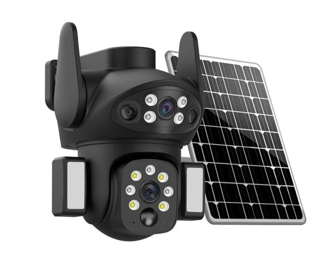 Solar 4G PTZ Security Camera 4MP with Dual View, Long-Life Battery & Full Rotation Control