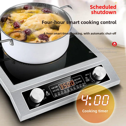 Commercial Grade Induction Cooker 30cm Concave Surface Portable 4.2kg Benchtop Cooktop
