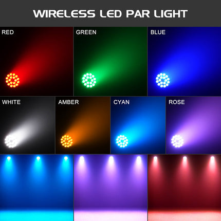 18x4W RGBW LED Par Stage Light with Remote & DMX512 – Club, Party & Event Lighting